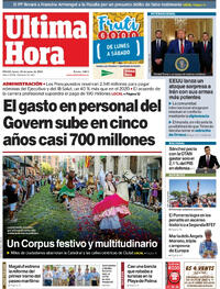 Portada periódico Última Hora