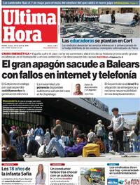 Portada periódico Última Hora