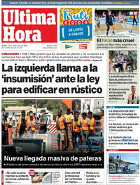 Portada periódico Última Hora