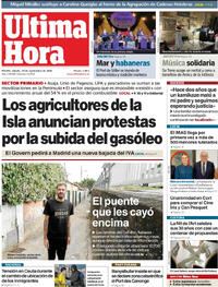Portada periódico Última Hora