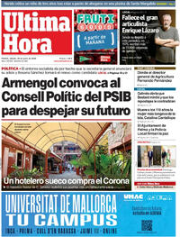 Portada periódico Última Hora