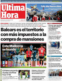 Portada Última Hora 2026-02-23