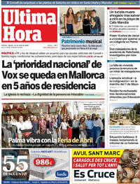 Portada Última Hora 2026-04-25