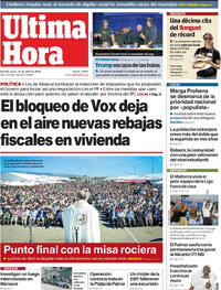 Portada Última Hora 2026-04-27
